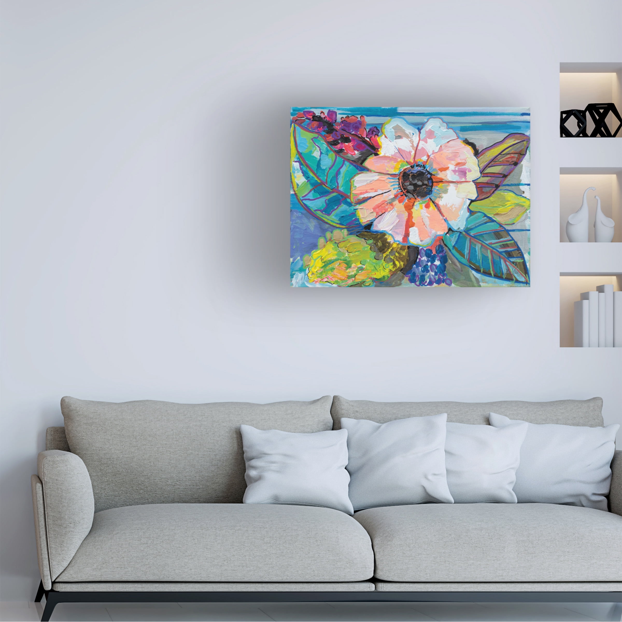 Jeanette Vertentes 'Island Flowers' Canvas Art