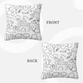 thumbnail image 3 of ZICANCN Decorative Throw Pillow Covers , Baby Hand Sketch Couch Sofa Decorative Knit Pillow Covers for Living Room Farmhouse 12"x12", 3 of 8