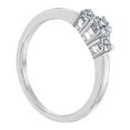 thumbnail image 3 of Aonejewelry 0.24 Ct. Ttw Pretty 3 Stone Diamond Engagement Wedding Ring In 10k White Gold, 3 of 4