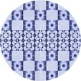 thumbnail image 1 of Ahgly Company Machine Washable Indoor Round Transitional Heavenly Blue Area Rugs, 7' Round, 1 of 7