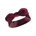 thumbnail image 5 of Hudson Baby Infant Girl Cotton and Synthetic Headbands, Velvet Knot, 0-24 Months, 5 of 7