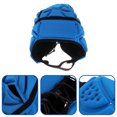 thumbnail image 3 of EeaseMX Casco a prueba de golpes, moderno y duradero, protector para portero de fútbol, hockey, rugby y patinaje sobre ruedas (azul, talla única), 3 of 7