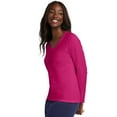 thumbnail image 4 of Hanes-t-shirt à Manches Longues Col en V pour Femmes-O9142, 4 of 8
