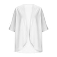 thumbnail image 4 of Teen Girls Sheer Cardigans Summer Lightweight Chiffon Cardigan 3/4 Length Sleeve Boho Floral Beach Beach Cover Ups Zip Knit Uniform Sweaters Size 6-14 Fall Jacket, 4 of 4