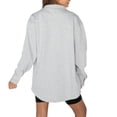 thumbnail image 2 of Women's Gameday Couture Ash Wisconsin Eau Claire Blugolds Foundation Full-Button Long Sleeve Overshirt, 2 of 3
