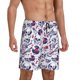 thumbnail image 2 of Balery music Skull record mike Pantalones cortos de pijama de punto de algodón para hombre con cinturilla y bolsillos-Large, 2 of 6