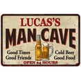 thumbnail image 1 of LUCAS'S Man Cave Metal Sign Wall Decor Gift 8x12 108120011384, 1 of 1