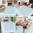 thumbnail image 6 of Sky Blue Greek Key Large Area Rugs for Bedroom Living Room, Soft Non Slip Carpet Bedside Rug, Geometric Greece Ancient Farmhouse Geo Rectangular Floor Cover Kitchen Accent Rug 5'x8' for Office, 6 of 9