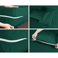 thumbnail image 5 of 4 Piece Zipper Sheet Set Includes (1 Zipper Fitted Sheet, 1 Flat Sheet And 2 Zipper PillowCase) with 21 Inch Deep Pocket 800 TC 100% Egyptian Cotton Solid Teal Green Color Cal King Size, 5 of 7