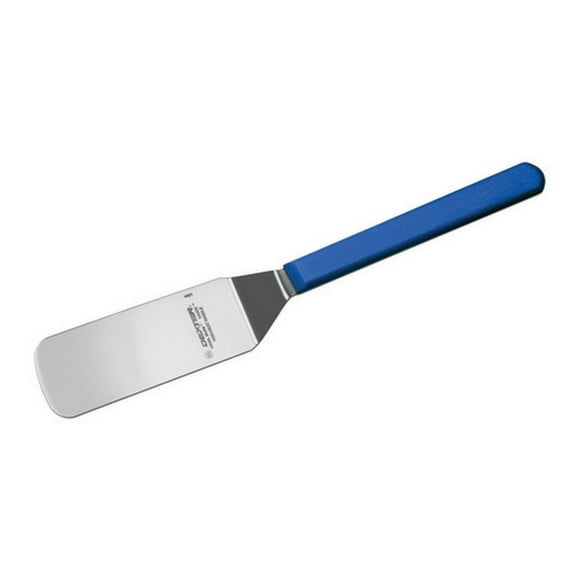 Dexter Russell P94864H Basics (31657H) Turner, square end, 8" x 3", long handle, 20" overall, stainless steel, offset blade with heat resistant polypropylene blue handle, NSF‌​​‌​‍​​‌‌​‌‌‍​​‌‌​‌