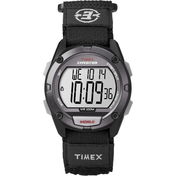 Timex Men's Expedition Digital CAT 41mm Watch – Black Case with Black Fast Wrap Strap