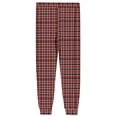thumbnail image 5 of Mens Sleep Pants with Pockets Plaid Pajama Pants Cute Drawstring Elastic Waist Pant Cuffed Hem Straight Leg Home Sleepwear, 5 of 7