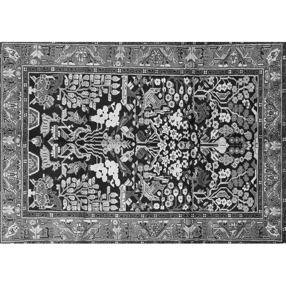 Ahgly Company Indoor Rectangle Persian Gray Traditional Area Rugs, 8' x 12'