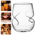 thumbnail image 2 of Novelty High Borosilicate Glass Cups, Bird Swan Heart Thumb Shaped Drinking Glasses For Bar Home Decor, Artistic Cocktail Glassware For Party, Pattern A, 2 of 5