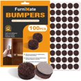 thumbnail image 1 of Topes de fieltro para puertas de gabinete FURNIMATE, 10 mm de grosor, 100 piezas, 1 of 7