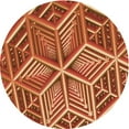 thumbnail image 1 of Ahgly Company Machine Washable Indoor Round Transitional Red Area Rugs, 3' Round, 1 of 7