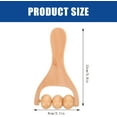 thumbnail image 2 of GIXUSIL 4 Pack Wooden Hand Massage Roller, Muscle Roller Stick, Manual Wood Therapy Massage Tools Massager Roller, for Relaxes Thigh, Leg, Hands Full Body Muscle Men Women（Natural）, 2 of 8