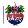 thumbnail image 4 of Nkmbld 4th of July Patriotic Wreath, Red White Blue Garlands Hanging Sign Independence Day Decorative Door Porch Wall Window Hanging Ornaments, 4 of 7