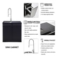 thumbnail image 6 of 4-Burner 59500 BTU Deluxe Stainless Steel Gas Outdoor Kitchen Bar Barbecue Island Grill +Double-door stainless steel sink with trash bin + Refrigerator with Three-tier drawer, 6 of 12