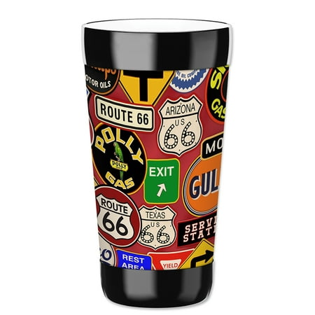 Mugzie 16-Ounce Tumbler Drink Cup with Removable Insulated Wetsuit Cover - Gas Station (Best Gas Station Coffee)