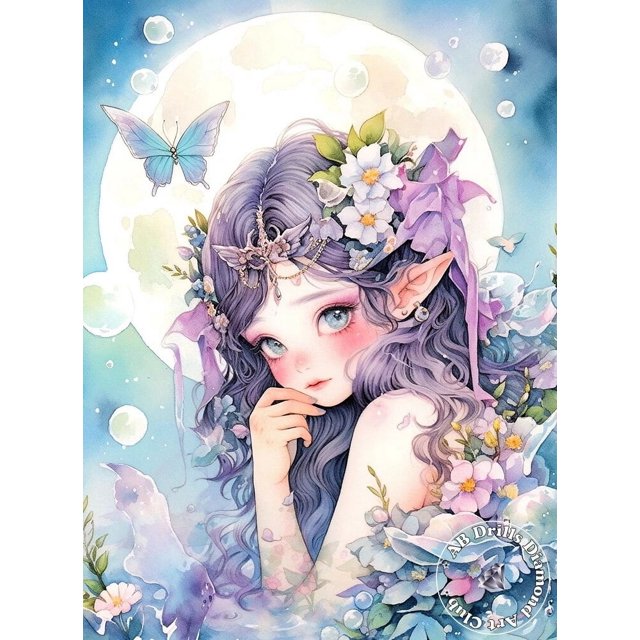 Pintura de diamantes AB 5D DIY para niña, bordado de mariposa, punto de cruz, mosaico de diamantes de imitación, decoración del hogar, regalo para niños