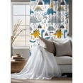 thumbnail image 4 of Sheer Curtains 72 Inches Long, Cartoons Dinosaurs Semi Sheer Curtains Light Filtering Window Treatment, Cute Animals Palm Trees Mountains Privacy Voile Drapes for Living Room Bedroom 52x72 Inch, 4 of 7