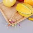 thumbnail image 4 of FELTECHELECTR 100 palillos desechables hechos a mano para cócteles, palillos creativos de bambú para aperitivos, palillos de madera para frutas, decoración de fútbol, suministros para fiestas., 4 of 7