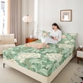 thumbnail image 4 of Castle Fairy Women Girls Teens Spring Graden 4 Pieces Queen Sheet Sets,Chic Flower Ultra Soft Flat Sheet,Botanical Plants Queen Fitted Sheet,Ultra Soft Home Decor, 4 of 7
