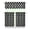 Polka Dot, variant on Folk Style Mandala Pattern Kitchen Curtains - Semi-Sheer 3-PCS Set with Rod Pocket Design