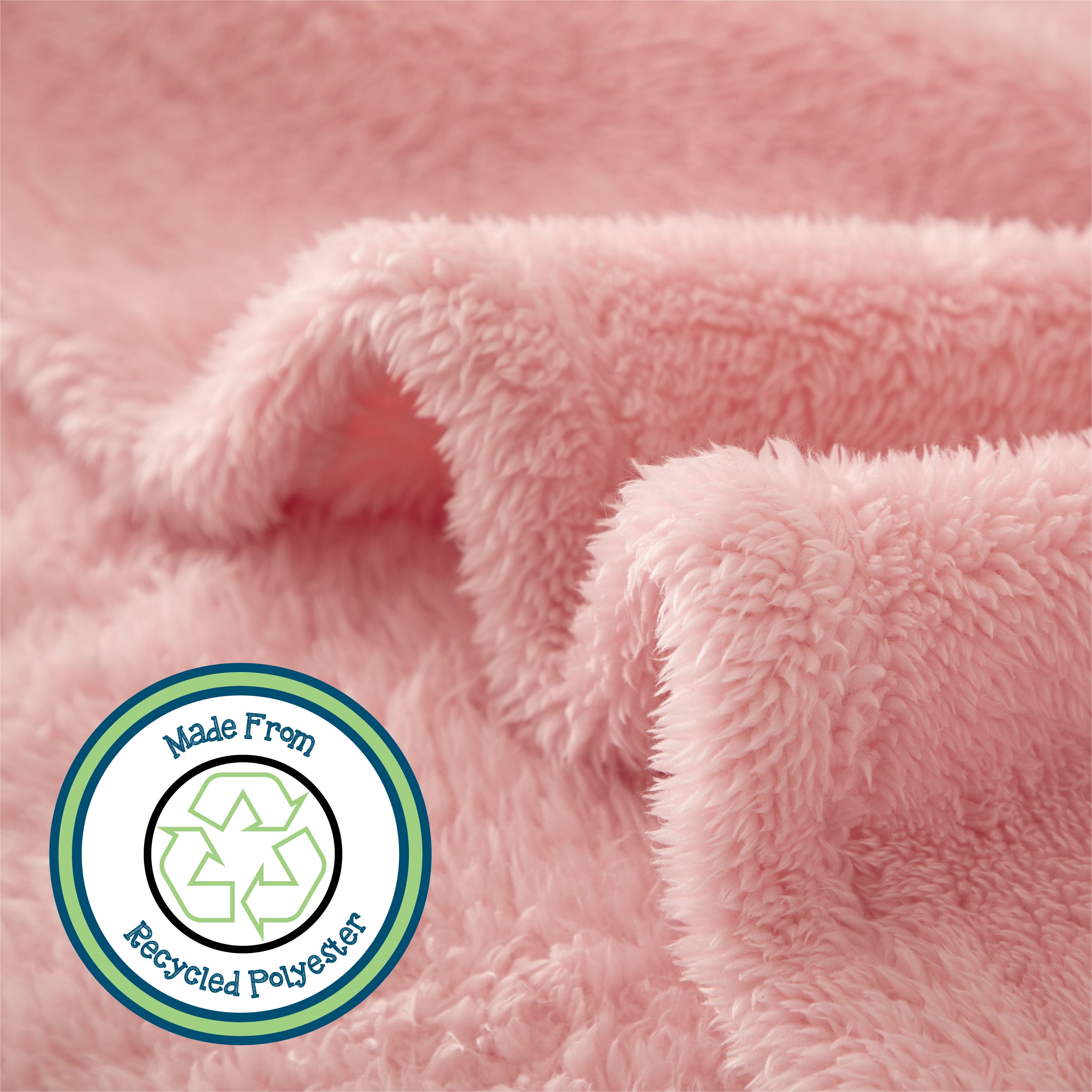 Your Zone Pink, Soft, Oversized, Fuzzy  Throw Blanket for Kids, 72 x 50 inches