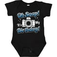 thumbnail image 3 of Inktastic Oh Snap Its My Birthday with Camera and Sparkles White Boys or Girls Baby Bodysuit, 3 of 5