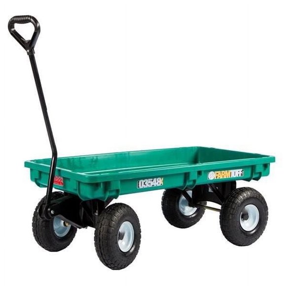 Millside plastic deck 20" x 38" Garden wagon with flat free tires