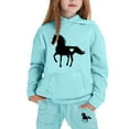 thumbnail image 4 of DHFJKG Child Toddler Girls Outfits Horse Printed Hoodies And Pants Casual Fashion Fall Clothes Two Piece Set Girls Outfits Trendy Lovely Teen 2-3 Years, 4 of 4