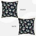 thumbnail image 3 of Fotbe Cartoon Sharks Pattern Velvet Decorative Throw Pillow Covers with Elegant Piping, Soft Plush Cushion Cover for Sofa, Bed, Car, Office-20"x20", 3 of 8