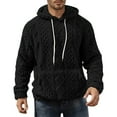 thumbnail image 3 of Hoodies for Men 2026 Fall Winter Long Sleeve Plain Lined Hooded Sweatshirt with Pockets Mens Pullover Top, 3 of 7