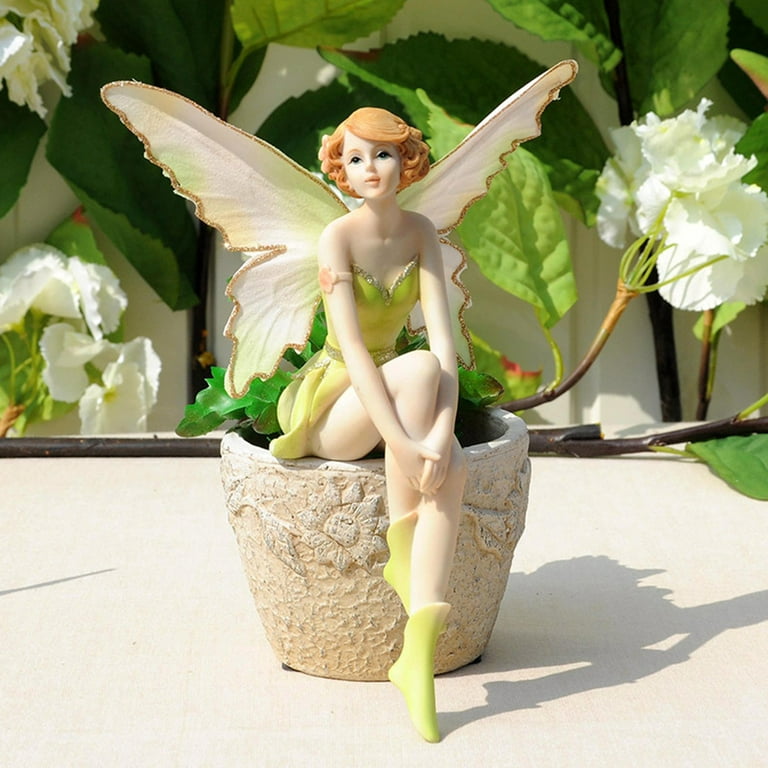 Figurine, Angel Ornament Statue Figures, Miniature Garden Home dding  Decoration, Gifts for Kids Daughter Girlfriend Wife 18x6x21cm