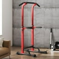 thumbnail image 5 of SOGES Height Adjustable Power Tower Dip Stands Pull up Bar Strength Training for Home Gym Red, 5 of 9