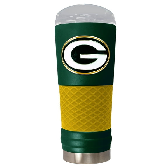Yellow Green Bay Packers 24oz. Powder Coated Draft Travel Mug