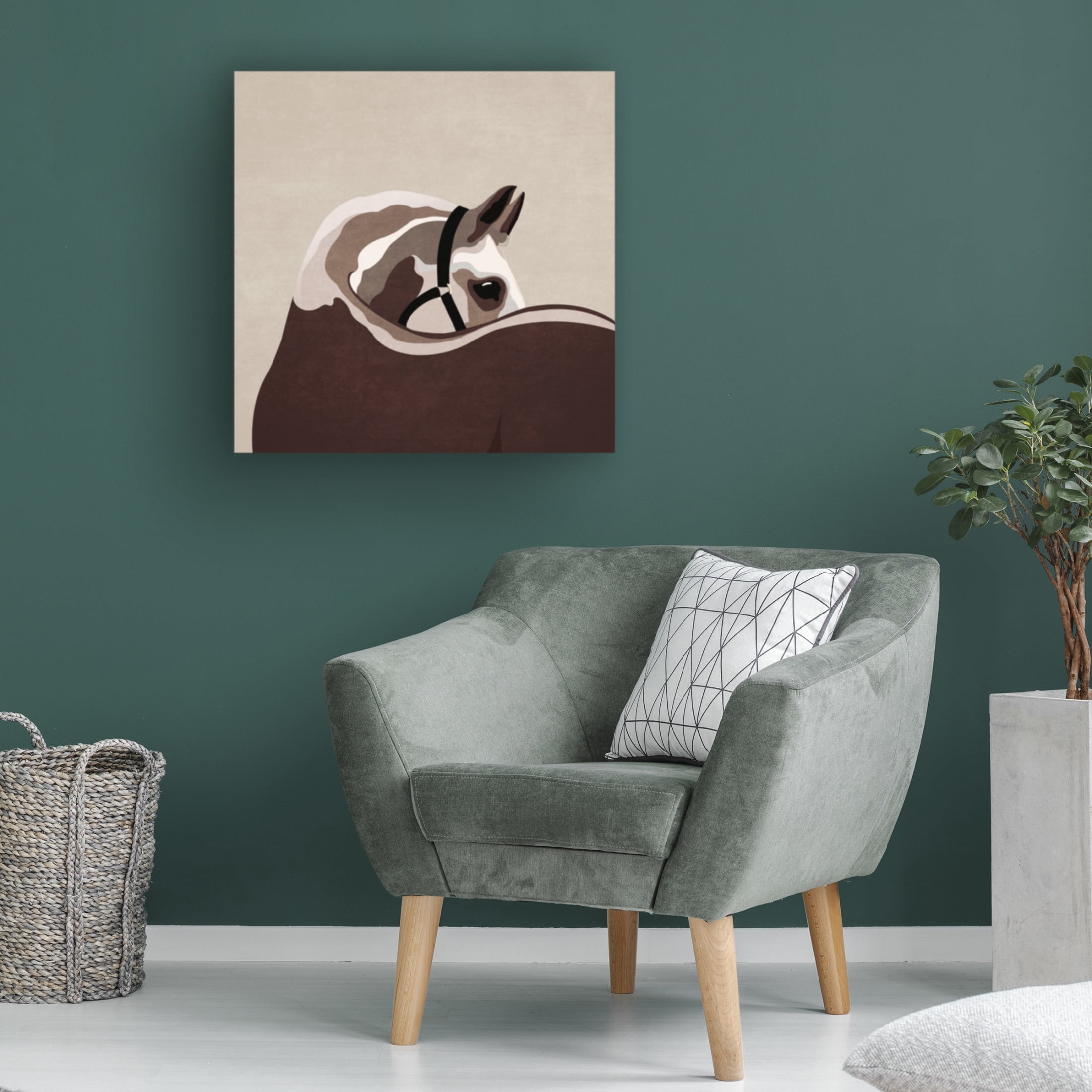 Trademark Fine Art Emel Tunaboylu Boho Western Horse Canvas Wall Art