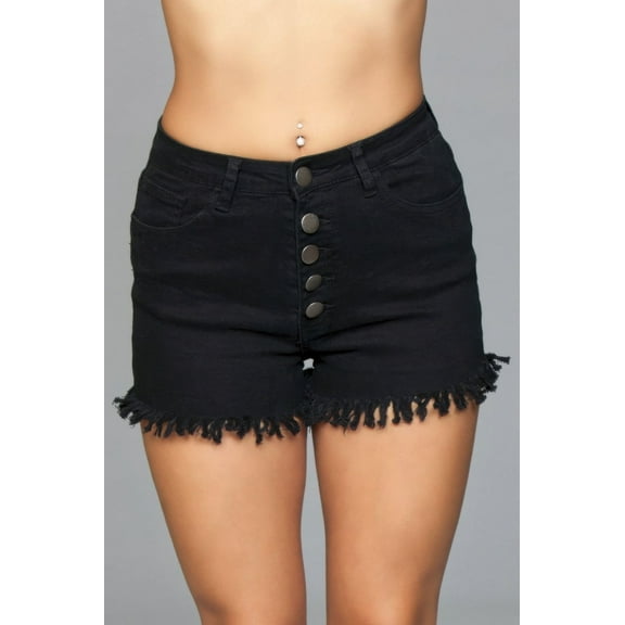 Fringed Button Up Shorts, Women's