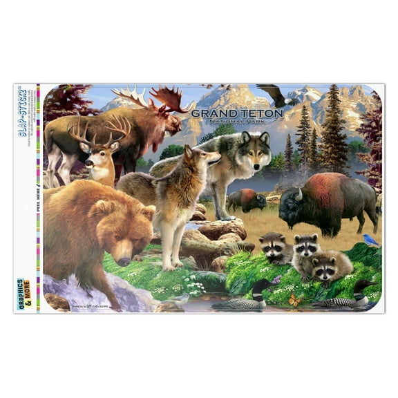 Grand Teton National Park Wyoming Animals Wolves Moose Bear Bison Home Business Office Sign