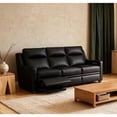 thumbnail image 2 of Triple-Motor Reclining Sofa 77" Genuine Leather Power Zero-Wall Reclining Couch with Powered Adjustable Headrest, Powered Adjustable Lumbar, Extendable Footrest, USB&USB-C Port, 2 of 9