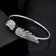 thumbnail image 2 of Pulsera Abierta Ganfancp con Incrustaciones de Diamantes Angel W-Ings Liquidación 1X, 2 of 7