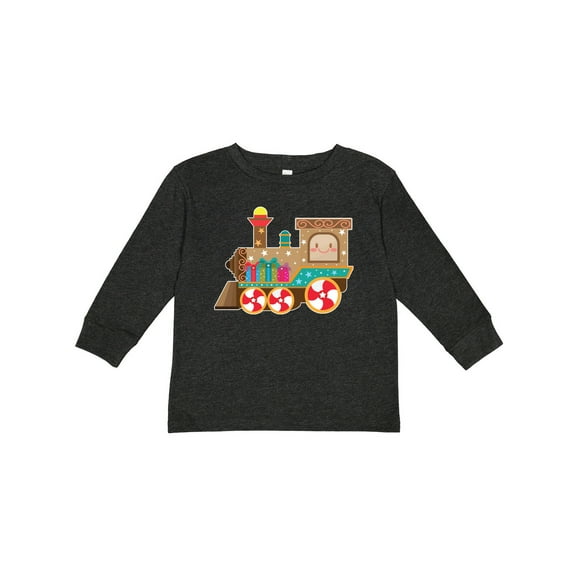 Inktastic Christmas Train Boys or Girls Long Sleeve Toddler T-Shirt
