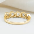 thumbnail image 5 of Rosec Jewels Lab Diamond Heart Promise Ring - Bezel Set Diamond 5 Stone Ring - Ready to Gift for Valentines Day, 14K Yellow Gold, US 3.00, 5 of 8