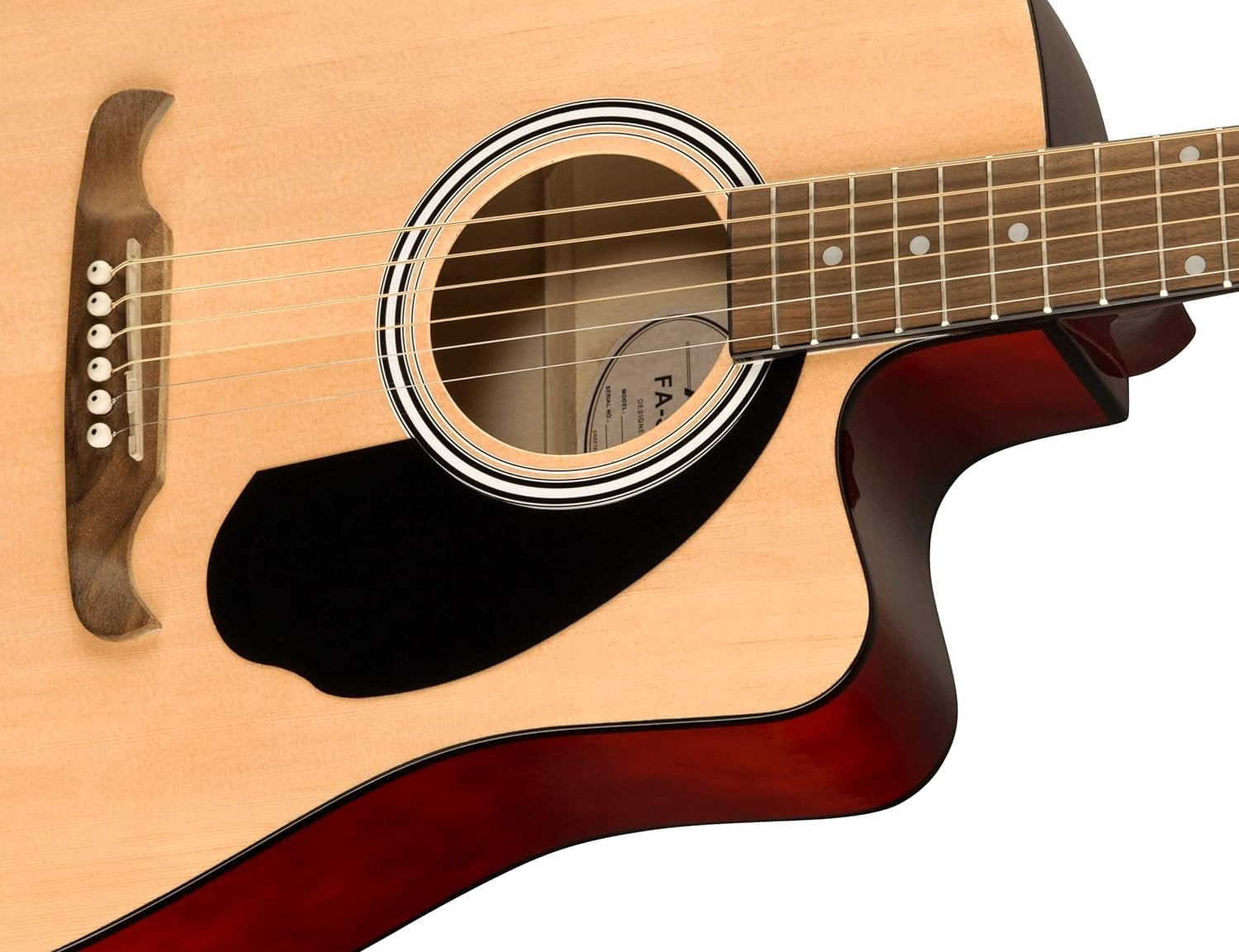 Fender FA-125CE Dreadnought Acoustic Guitar, with 2-Year Warranty, Natural