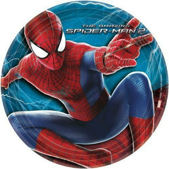 Party Spider-Man 10", 8 Count Disposable Paper Plates, 8 Count