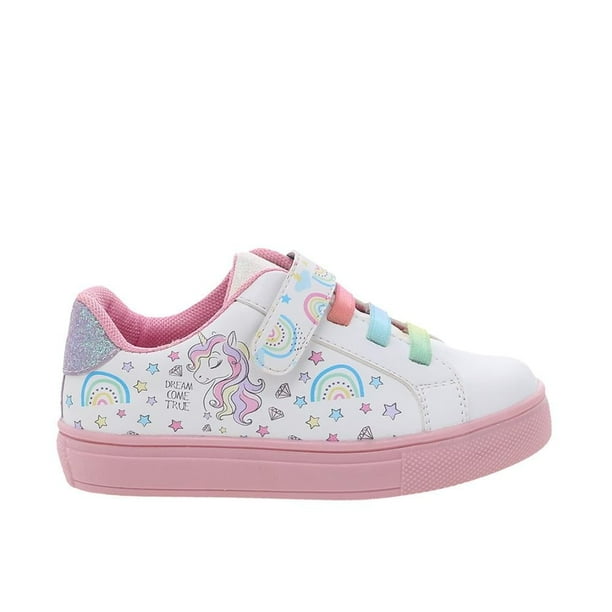 Tenis Para Niña Tropicana Talla 17 Blanco Salma Unicornio Arcoiris