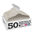 thumbnail image 1 of MAGMALIFE 50 Ganchos para Ropa de Terciopelo, Gancho Plateado Giratorio de 360 Grados, Adecuado para Todo Tipo de Ropa, Antideslizante (Beige), 1 of 7