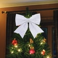 thumbnail image 4 of Fnochy Christmas Bows Decoration, 10 Inch Bow Wreaths Xmas Tie Bows Wreath, Ornament Garland Ribbon DIY Crafts for Christmas Tree Home Wedding Indoor Outdoor Party Decor (Silver), 4 of 6